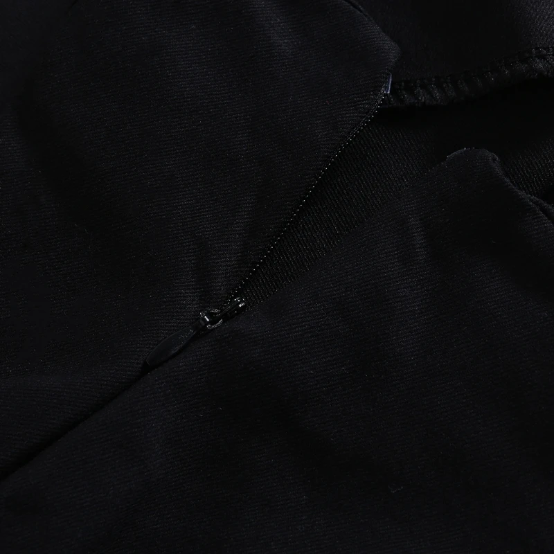 Корейский стиль черный пакет бедра Saia Юбки зазор асимметричный подол карандаш микро мини-юбка