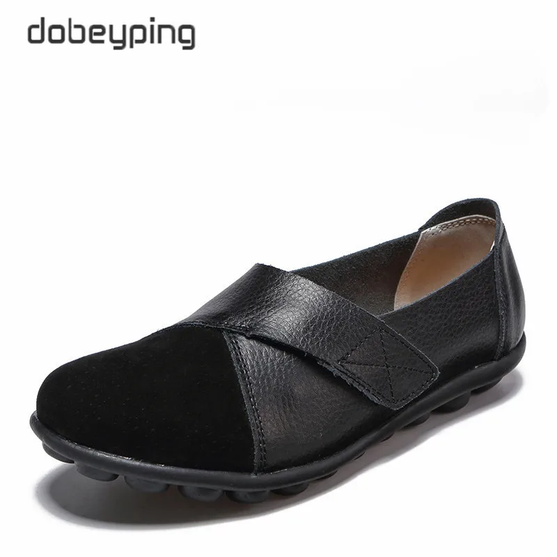 Dobeyping новые весенне осенние туфли женские из натуральной кожи на плоской подошве