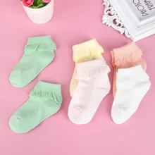 5 Pairs/Set Korean Lovely Candy Color Cotton Kids Socks Fashion Sport Short Socks Infant Baby Girls Sweet Spring Autumn Socks