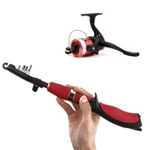 Мини пистолет для бейсбола зима удочки комбо удочка для подледного лова море с Рыболовная катушка на открытом воздухе спиннинг литья Рыболовная катушка, снасти, комплект