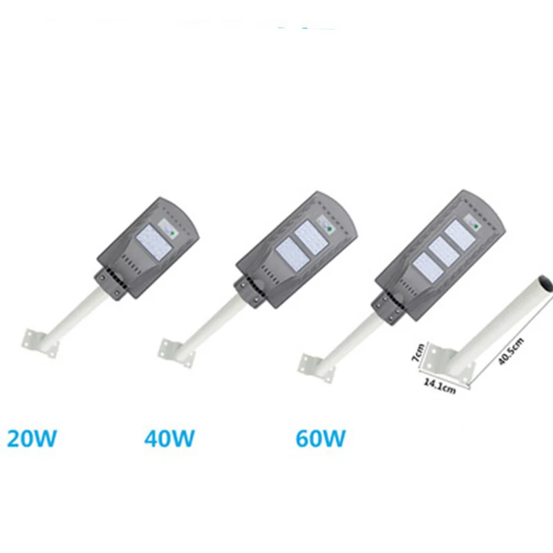 40 Вт 60 Вт Водонепроницаемый светодиодный уличный фонарь дорожный Солнечный свет лампы Открытый Дорожный Уличный настенный индукционный светильник