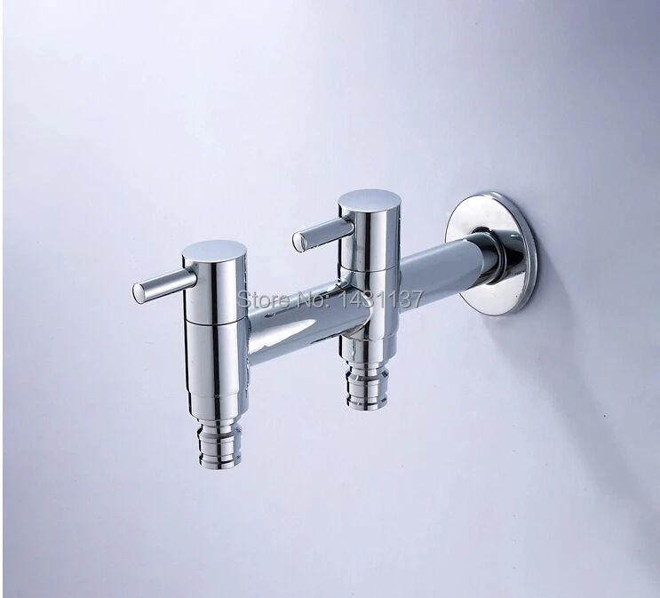 fashion hot sale Luxury wall mounted double using washing machine tap