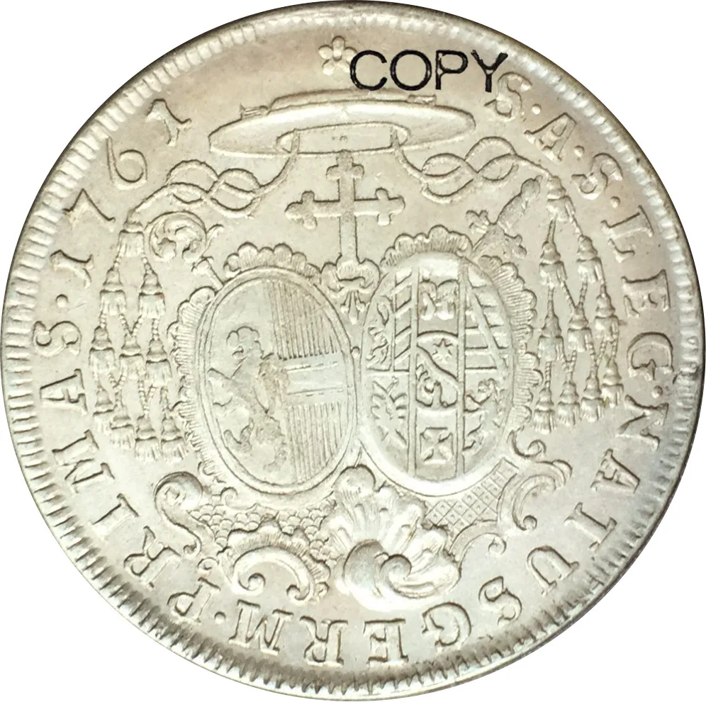 1761 Австрийские Штаты Зальцбург 1 Thaler Зигмунд III % 90 серебряных копировальных