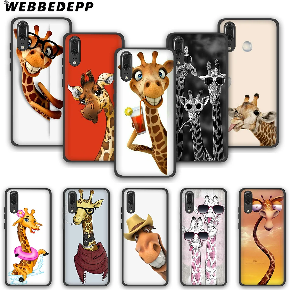 WEBBEDEPP Забавный чехол для телефона из ТПУ с рисунком жирафа Huawei P10 P20 P30 Lite Pro Y6 Y7 prime