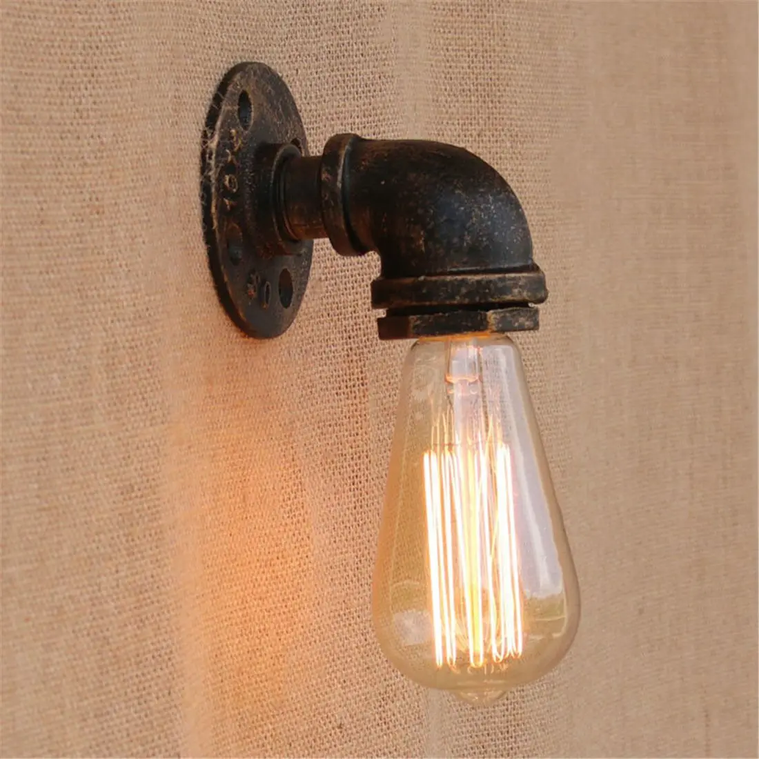 

BG804 retro industrial simple 110V-240V antique iron pipe small wall lamp loft light bar retro European and American cafe deco