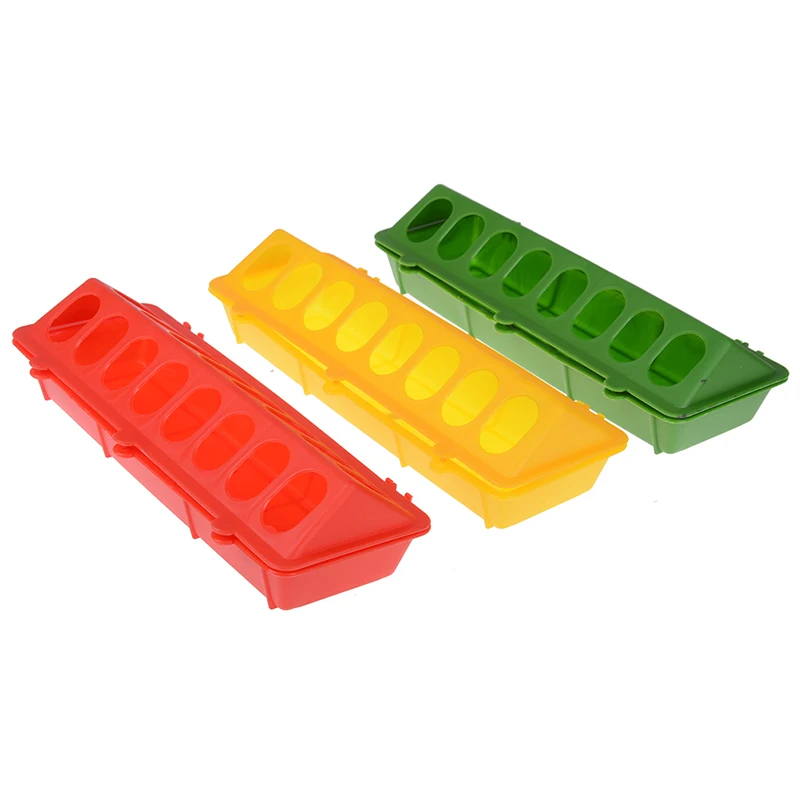 

Plastic Flip-Top Poultry Ground Feeder Chicken Poultry Feeder Trough Chicken farming tool Pheasant feeding bucket Quality Chick