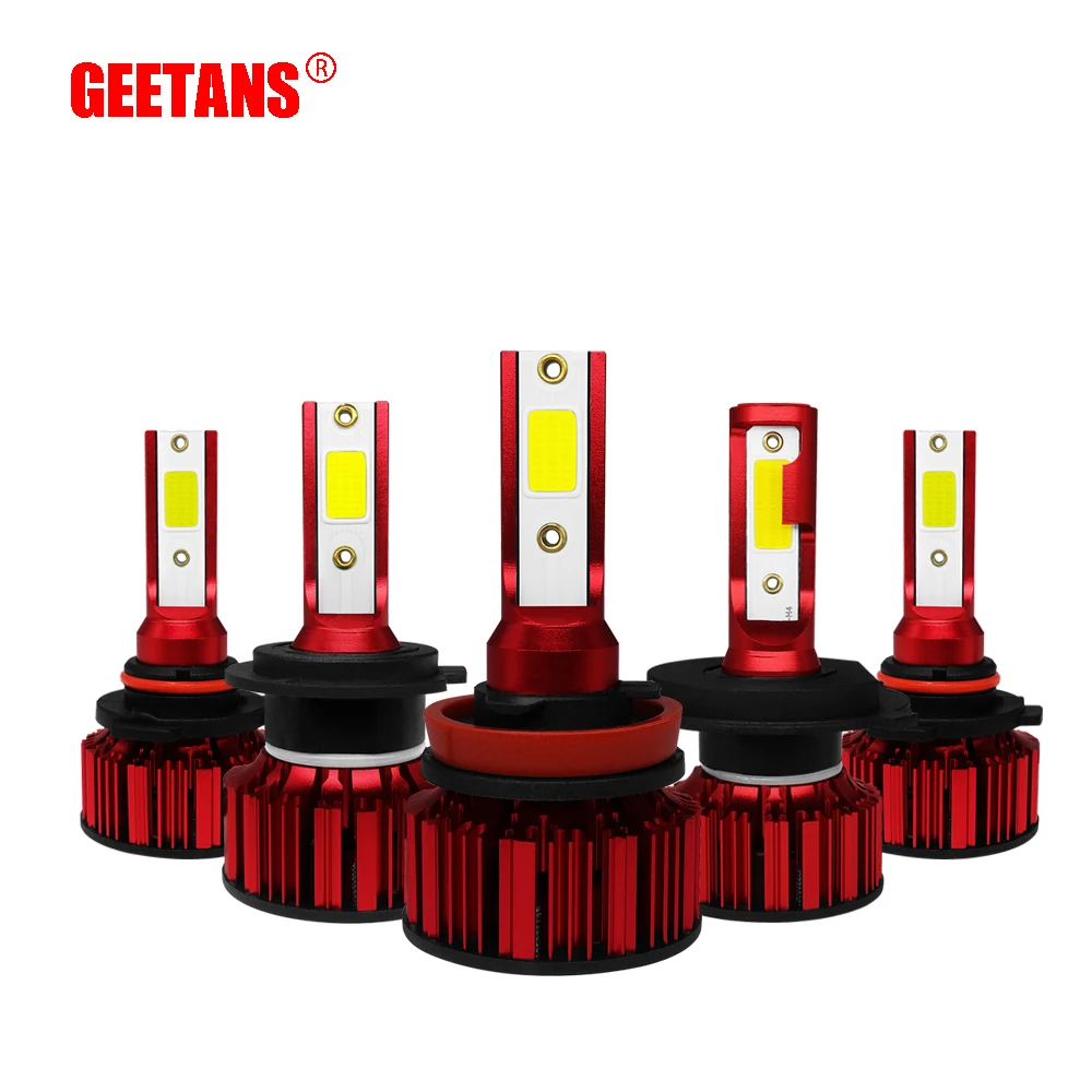 GEETANS автомобильный головной светильник H7 светодиодный H4 H1 H11 9005 9006 H8 H9 HB3 HB4 50 Вт 6000