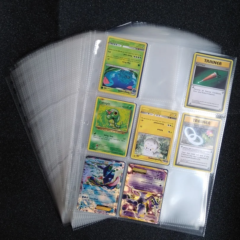 

30 Pages Transparent Cards Page Trading Card Protector Insert From Top 9 Pockets/Page For Magical Trading Game Cards Pages