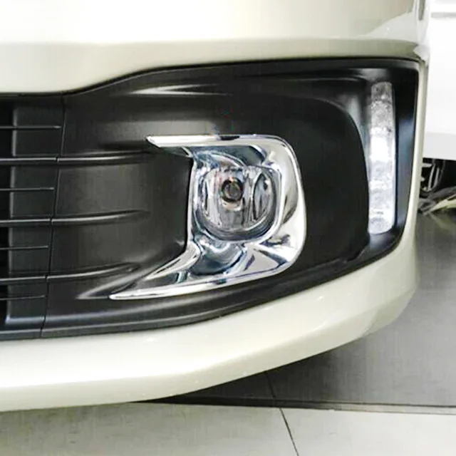 

ABS Chrome For Citroen C4 2016 Car head front fog light lamp frame stick styling cover trim Accessories 2pcs