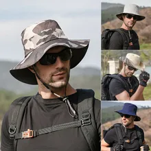 Быстросохнущая Мужская Панама Солнцезащитная рыболовная дышащая Складная широкополая походная Кепка для кемпинга s для мужчин наружная Рыбацкая охотничья шляпа
