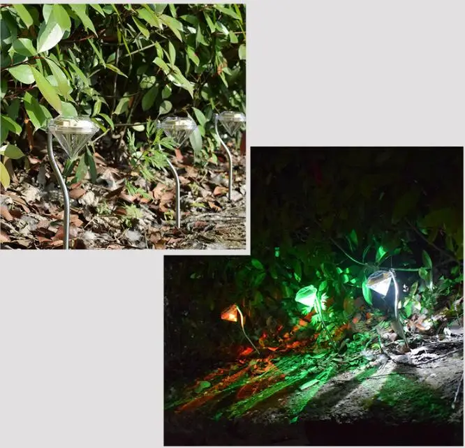  Led Solar Lights For Garden Decoration Diamond Shape Solar Lamp Outdoor Waterproof Bulb Pathway Landscape Ground Street Lamp (5)