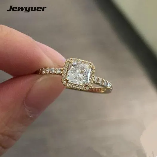 

14K Solid Gold Timeless Elegance Rings For Women Engagement wedding Ring anillos collection fine jewelry RIP0103