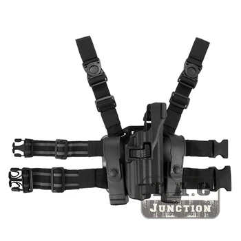 

Tactical Serpa Level 3 Light Bearing Auto Lock Duty Right Hand Drop Leg Pistol Holster for Colt 1911