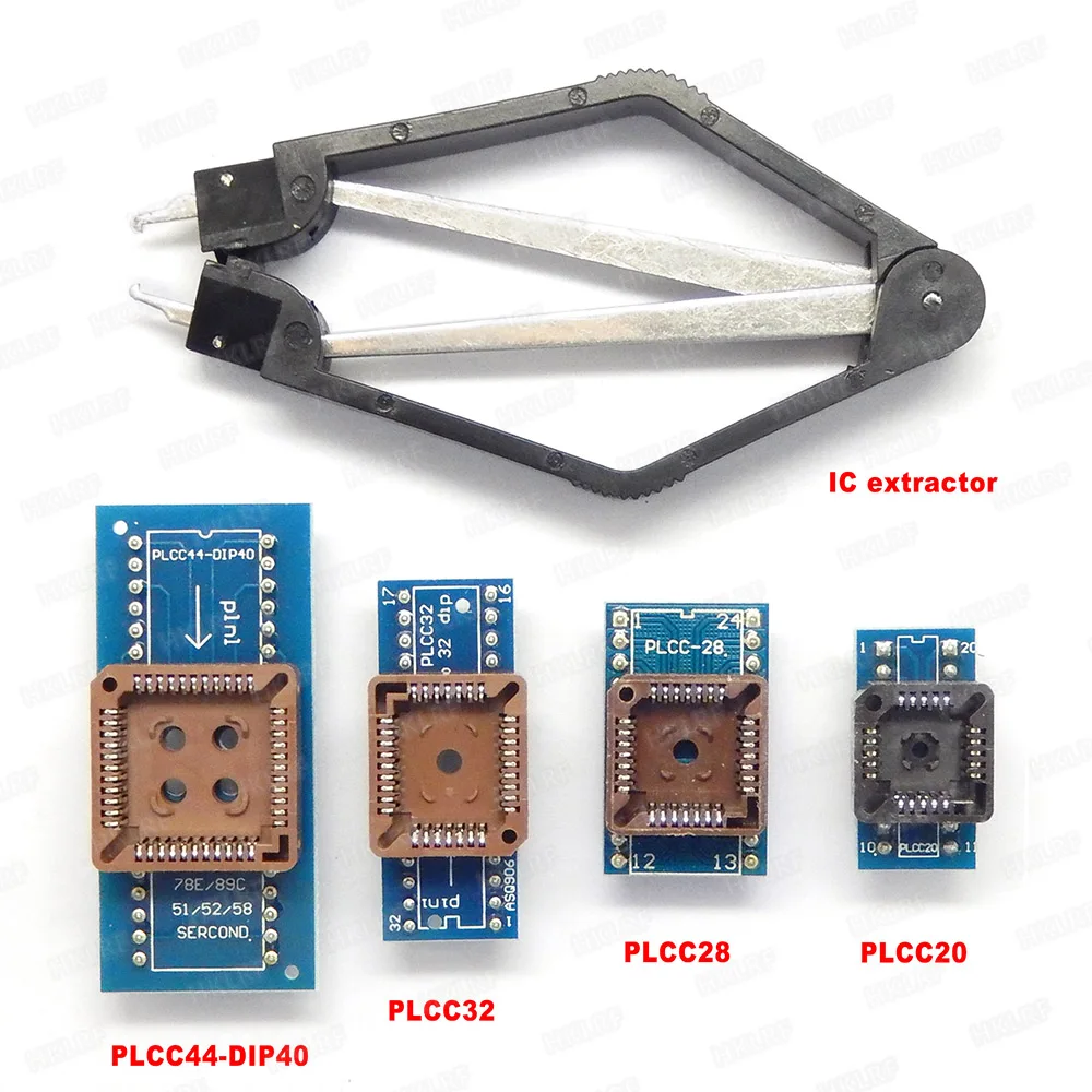 Переходное гнездо PLCC44 PLCC32 PLCC28 PLCC20 + экстрактор PLCC для программатора RT809H TL866II PLUS |