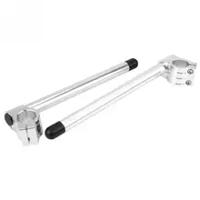 Универсальная вилка зажим на Руль с ЧПУ Ons Clipon заготовка отдельная Ручка Бар гонщик аксессуары для мотоциклов алюминиевый сплав серебро 33 мм