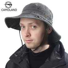 Хлопок, мужские панамы, летние, для улицы, Боб, Панама, шляпа для сафари, мытая, Солнцезащитная шляпа, УФ защита, для рыбалки, Boonie, шляпа для мужчин и женщин