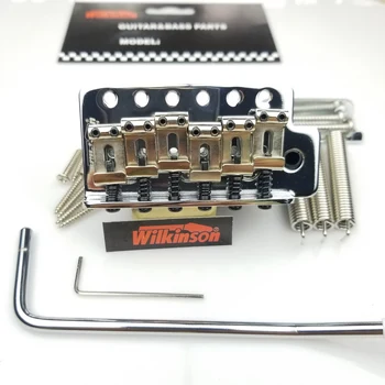 Wilkinson Vintage Type ST Electric Guitar Tremolo System Bridge Chrome Silver for Strat Guitar WOV01 musiclily pro 52 5 mm modern tremolo bridge set for stratocaster strat st style electric guitar parts chrome