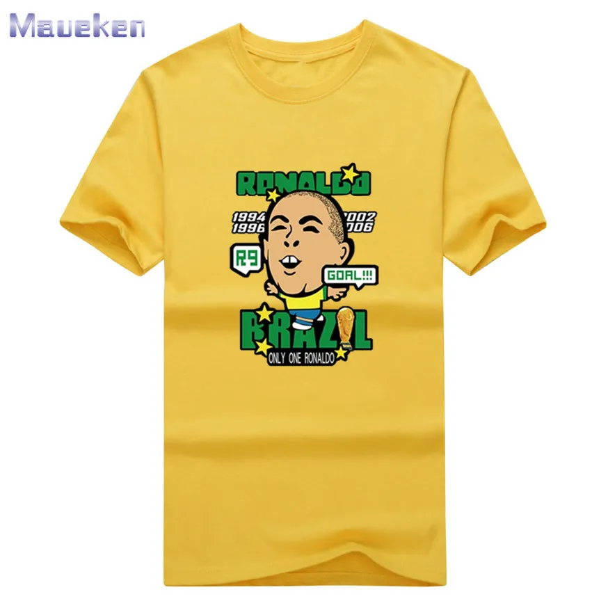 

2018 summer only only one ronaldo R9 t-shirt 100% cotton T Shirt Luiz Nazario De Lima Man casual for brazil fans gift 0715-2