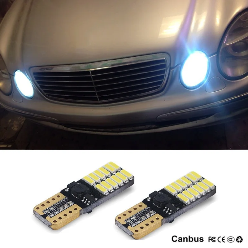

OXILAM 2x Canbus T10 W5W 194 4014 SMD LED Car Parking Light Interior Signal Lamp For Mercedes Benz W203 W211 A B C E GLK M Class
