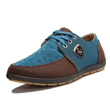 Nice Spring Brand Men Shoes Casual Lace Up Canvas Men Flat Shoes Low Breathable Suede Classic Casual Men Shoes EU Size 28-66