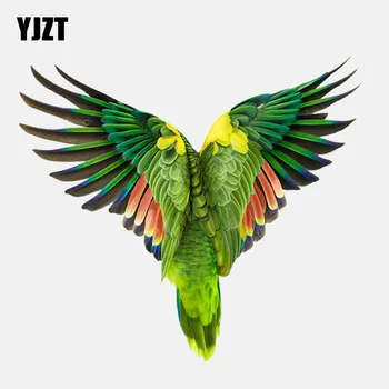 

YJZT 14.1CM*12.6CM Back View Of Flying Parrot PVC High Quality Car Sticker 11-01488