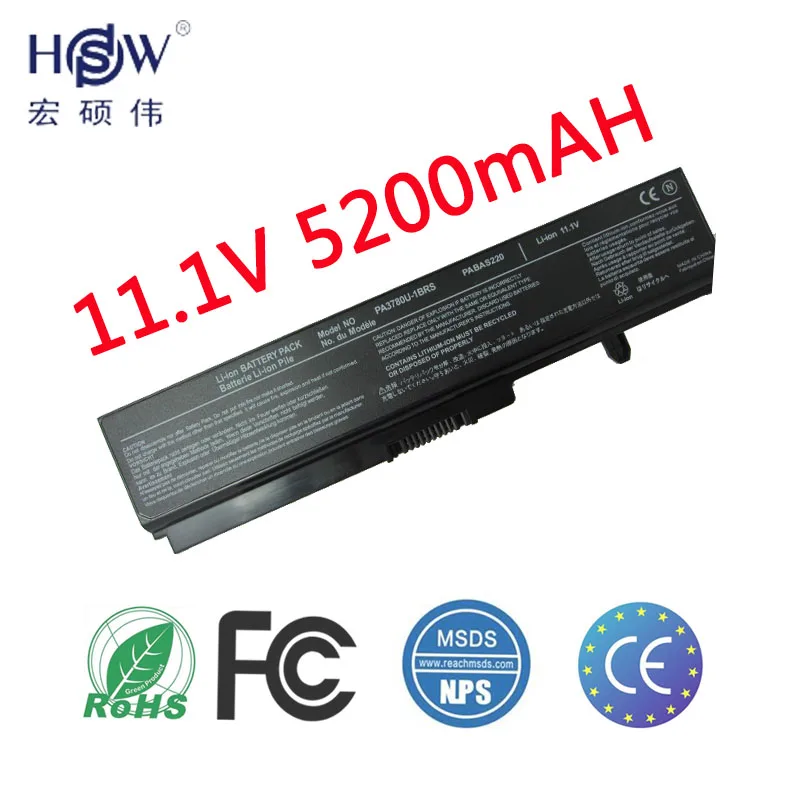

HSW laptop battery for TOSHIBA Satellite T110 T130 T130D Pro T110D Pro T130 PRO T130D PA3780U-1BRS PABAS215