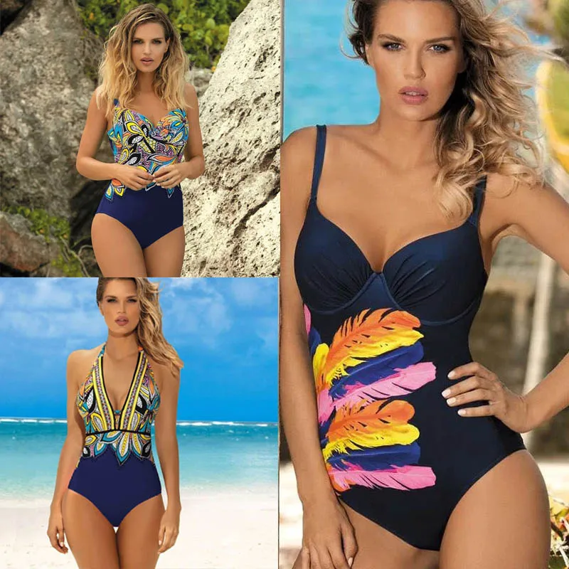 

Retro Swimwear Push Up Monokini Vintage One Piece Swimsuit Criss cross Back Pink Maillot De Bain Bath Suit Beach Wear