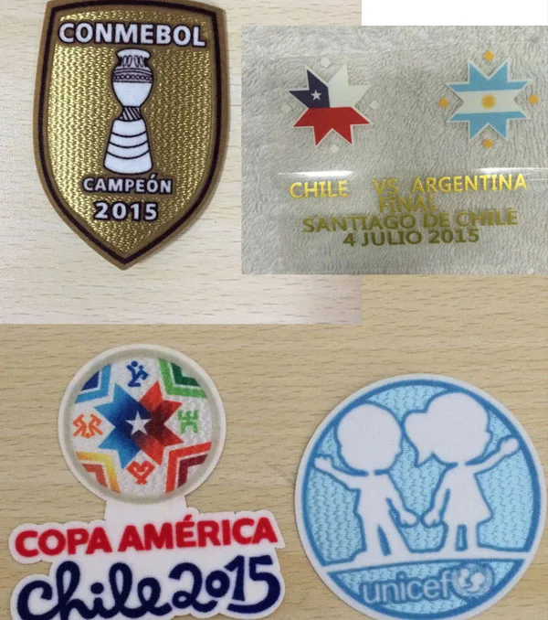 Chile Copa America Final Match Details Chile vs Argentina Copa America And Unicef patch CHile Conmebol Campeon Patch