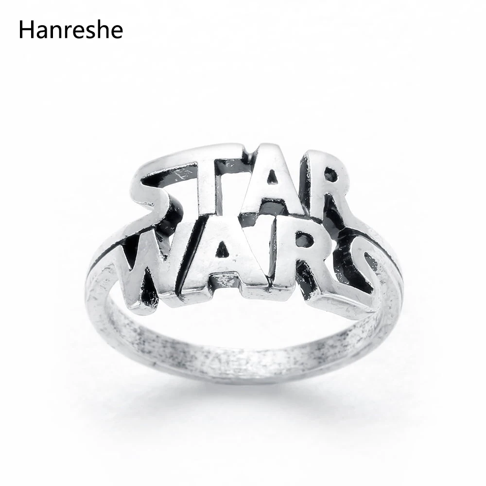 Fashion Movie Jewelry Star Wars Love Ring Wedding Rings Cosplay Accessories Trendy Finger Antique Silver Couple Rings Women