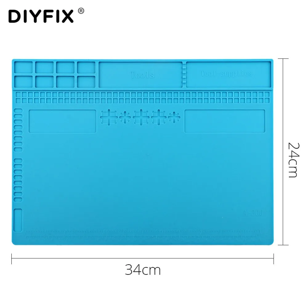 DIYFIX термостойкая изоляционная настольная станция горячего воздуха пистолет коврик Мягкая силиконовая Подушечка для мобильного телефона BGA пайка DIY инструмент для ремонта