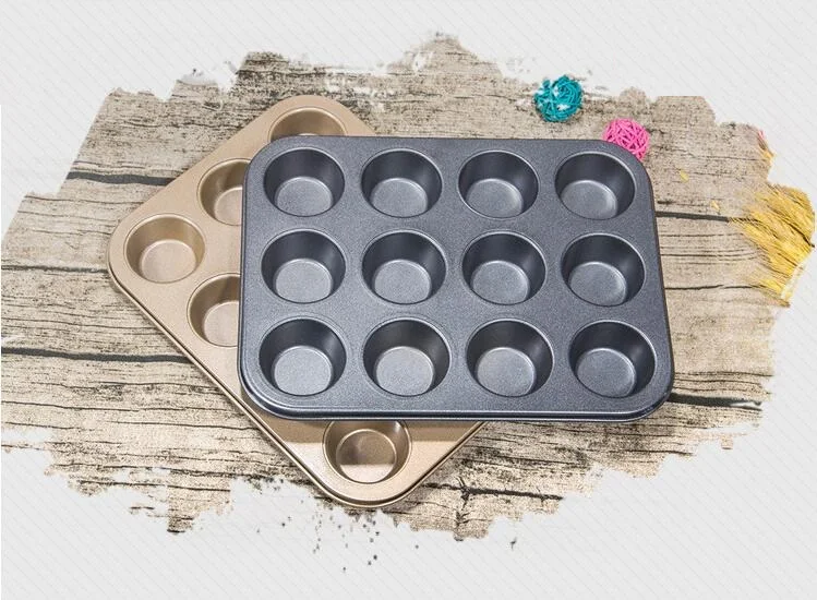 Description Picture 3 of itemDIY Cake Baking Tools Steel Cupcake Mold Egg Tart Baking Tray Muffin Cake Mould 25X19cm