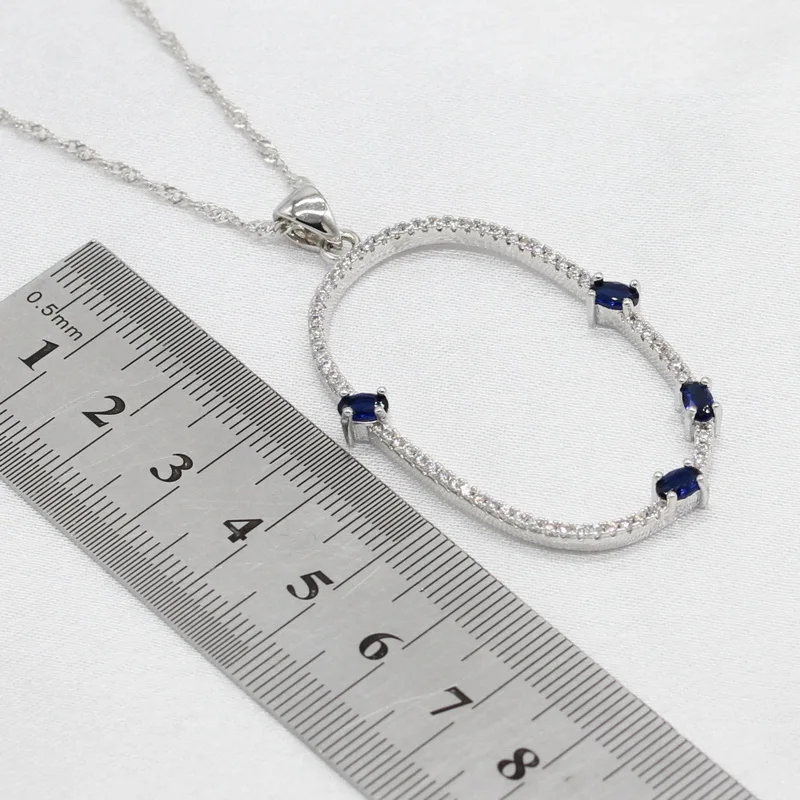 925 серебряные ювелирные наборы для женщин 3 цвета доступны циркония серьги ожерелье кулон коробка новое поступление