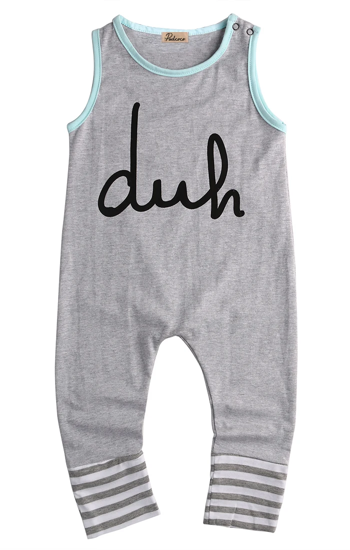 

2017 Cotton Cute Newborn Baby Girl Boy Casual Sleeveless Romper Jumpsuit Outfits