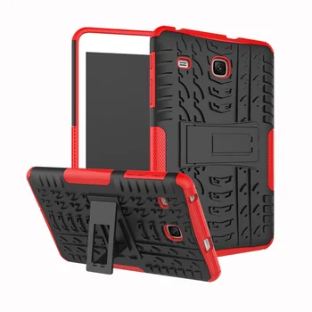 

Hybrid Armor Tablet Case for Samsung Galaxy Tab E 8.0 SM-T377 T378 Kickstand Hard Back Cover with Flexible TPU Plastic Silicone