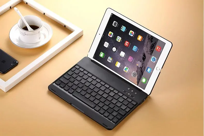 Подсветка Беспроводная Bluetooth клавиатура чехол для 2017 Новый iPad 9,7 полный защитный чехол для iPad 2018 Pro 9,7 корпус клавиатуры