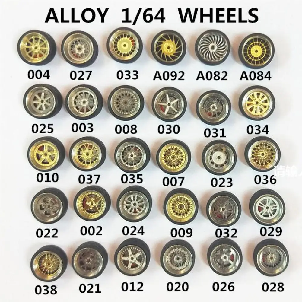 1/64 сплав модель автомобиля Модифицированная шина металлический Ступица колеса случайный стиль просеивание