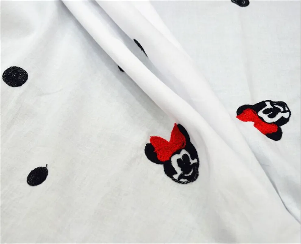 Cotton fabric - Mickey fabric  printed cotton fabric for clothing,Handmade materials 145cm width Cotton embroidery