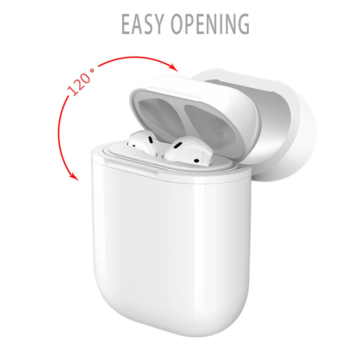 

QI Wireless Charger Case Receiver Charging Protective Holder Box For Airpod Blue Tooth Earphone QI Standard Wireless Charging