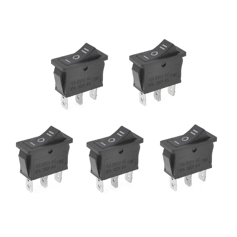 5 шт. х AC 6A/250V 10A/125V 3-контактный SPDT ВКЛ-ВЫКЛ 3-позиционный кулисный переключатель