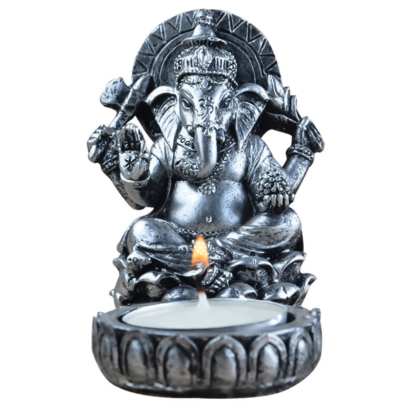 

Diwali Resin Elephant God Candlestick Candle Holder Diwali Home Decor