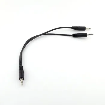 

1pc 3.5mm 1/8" Male Plug To Dual 3.5mm Male Y Splitter Stereo Headphone Audio Cable 28cm
