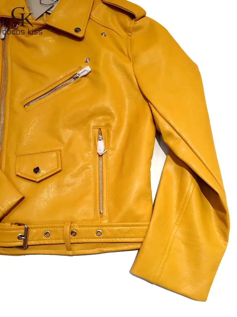 2019 Mujer модная женская кожаная куртка на молнии яркая Новая куртка|fashion jacket women|jacket