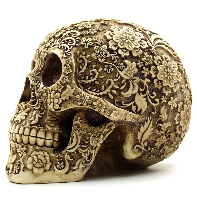 

Skull and head simulation Halloween vintage pattern resin skull skull decorative ornaments terrifying ornaments