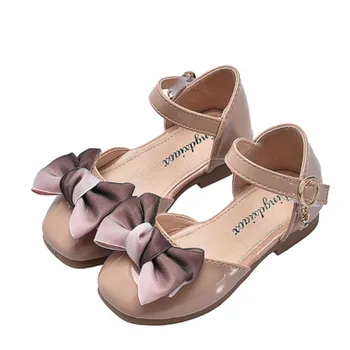 

Xinfstreet Kids Shoes For Girls Bow Children Princess Shoes Girls chaussure fille Infant Girls Dress Shoes Size 21-35