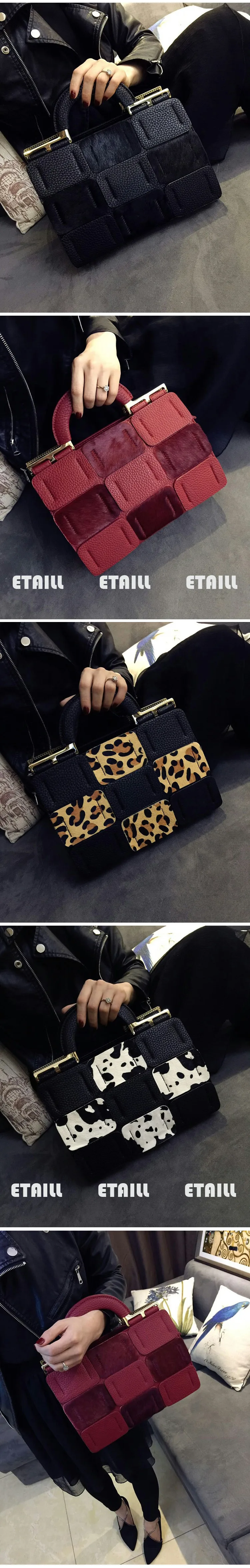 luxury fashion horsehair portable shoulder ba