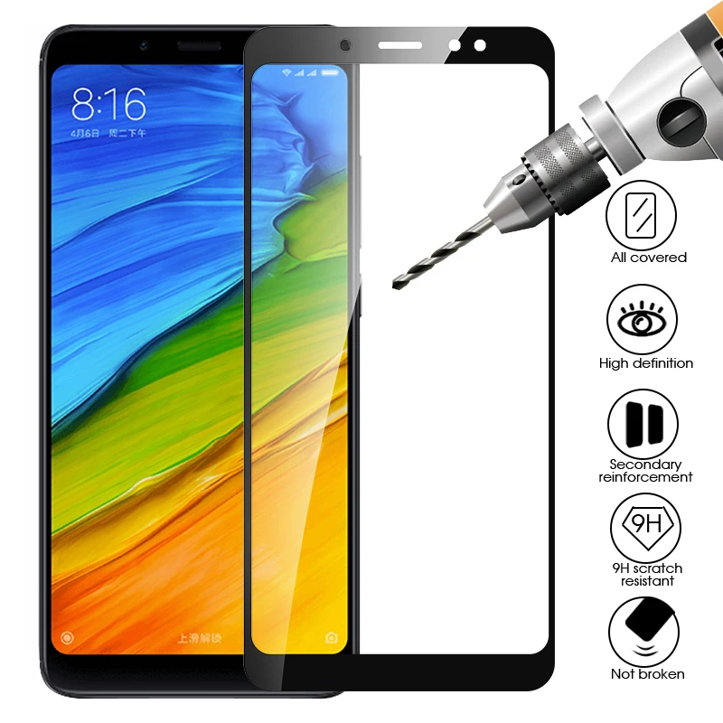 

Full Cover Tempered Glass For Xiaomi Redmi Note 5 Pro Protective Glass Screen Protector On For Xiaomi Redmi Note 5 Global Film