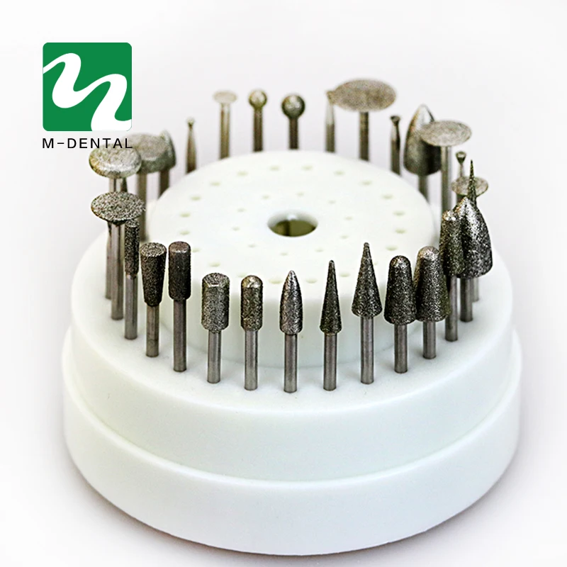 Billige Dentallabor Rotary Wolfram Stahl Polieren Bohrer 30 STÜCKE Für Zahnaufhellung Zahnarzt Ausrüstung Mit Box