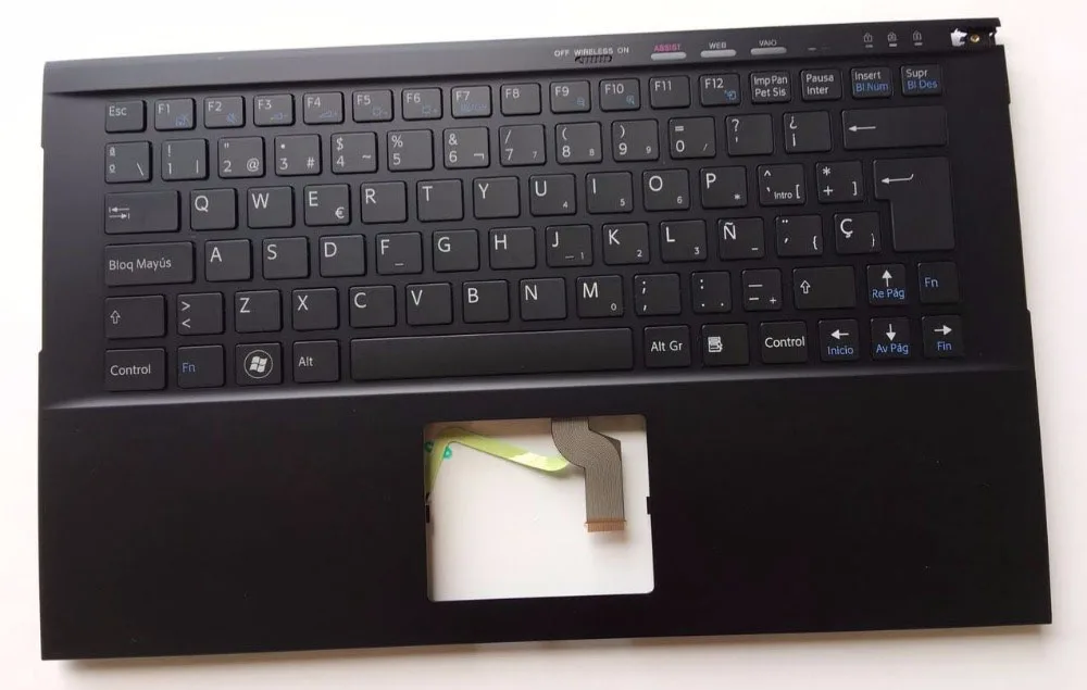 

New for Sony vaio VPCY218EC/P VPCZ216X/L VPCZ217GG VPCZ19C/X Palmrest SP Spanish laptop backlit keyboard touchpad case black