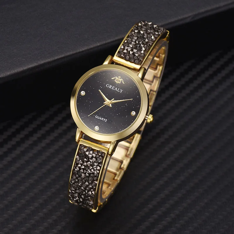 

Women Watches Decoration Quartz Wrist Watch Lady Shining Beads Decor Band Watch relogio feminino TT@88