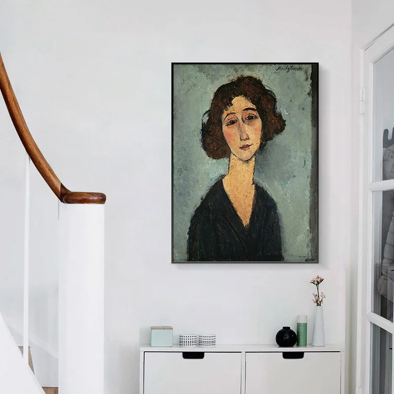 Современный портрет Женщины Vogue Amedeo Modigliani холст печать живопись постер настенное